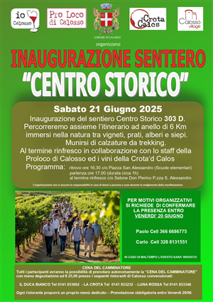Inaugurazione Sentiero centro Storico