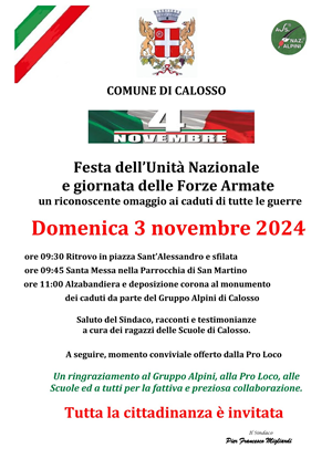 Festa dell'Unità Nazionale e giornata delle Forze Armate